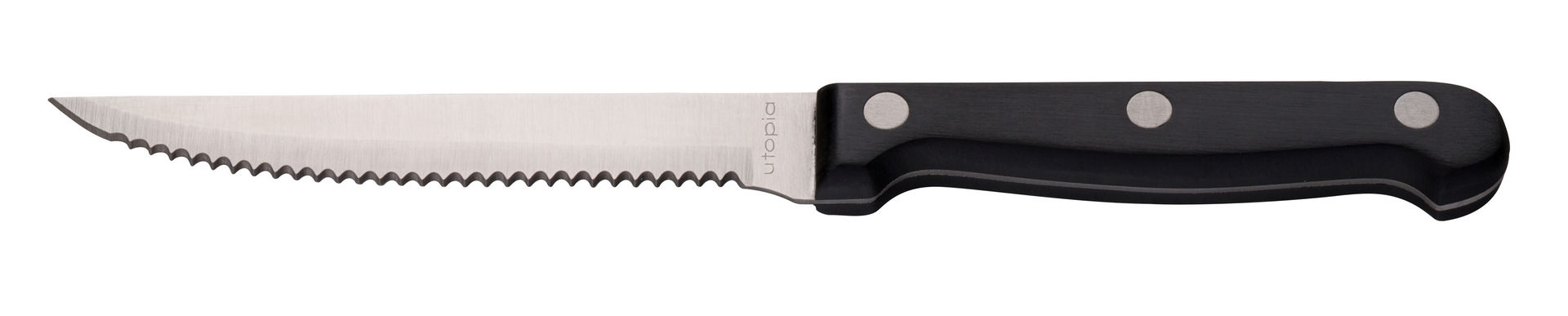Black Handled Steak Knife - F10643-000000-B01012 (Pack of 12)